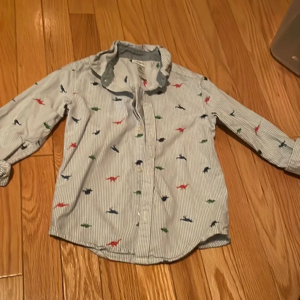 Carters button up Dino shirt